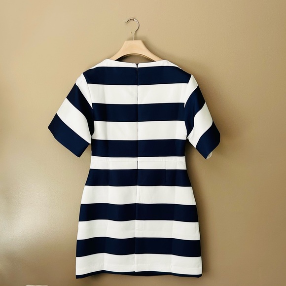 English Factory Navy and White Striped Mini Dress - Picture 3 of 5